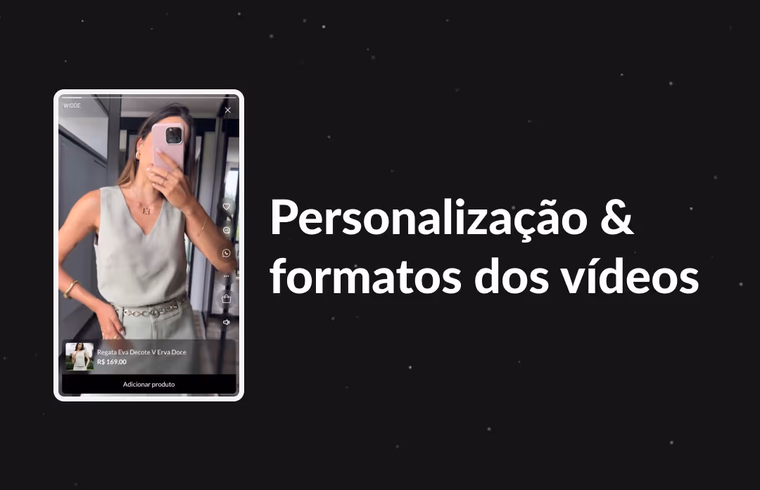 Formato e personalização do Video Commerce