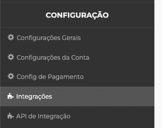 Uoou — menu Integrações