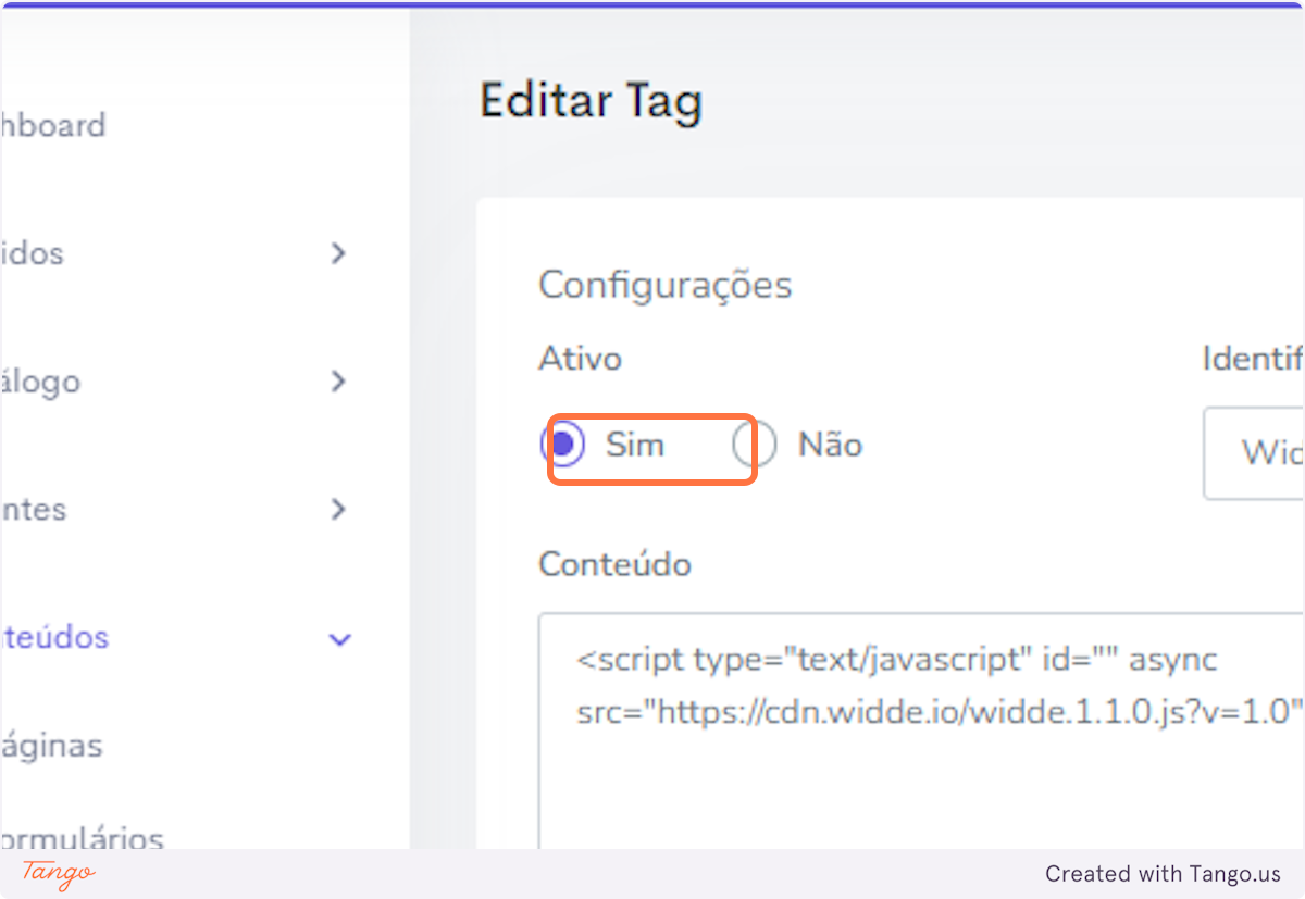 Convertr — campo ativo