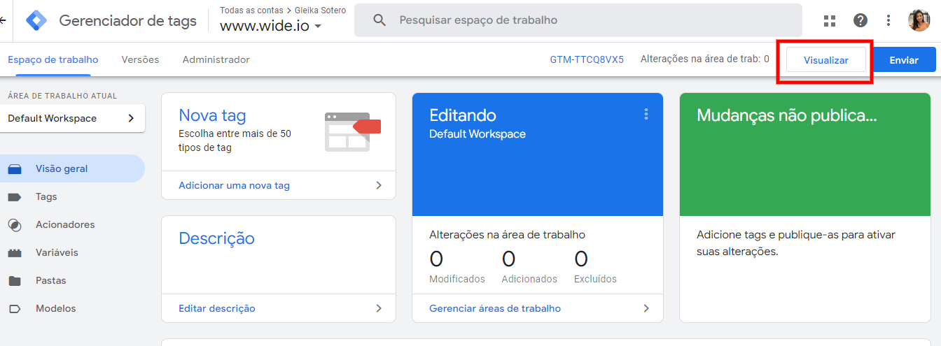 Visualizar no GTM